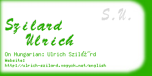 szilard ulrich business card